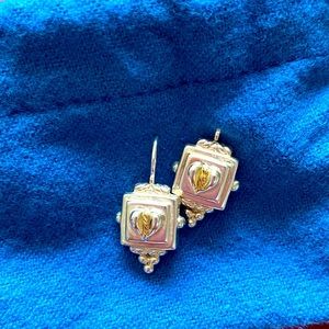 JUDITH RIPKA 925 STERLING SILVER HEART EARRINGS